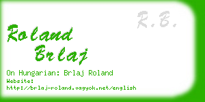 roland brlaj business card